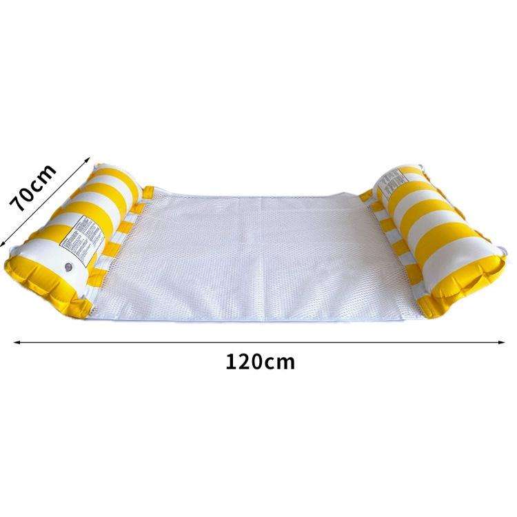 PVC Inflatable Hammock Adult Swimming Floating Row, Size: 120 x 70cm(Ink Green + Treasure Blue St...