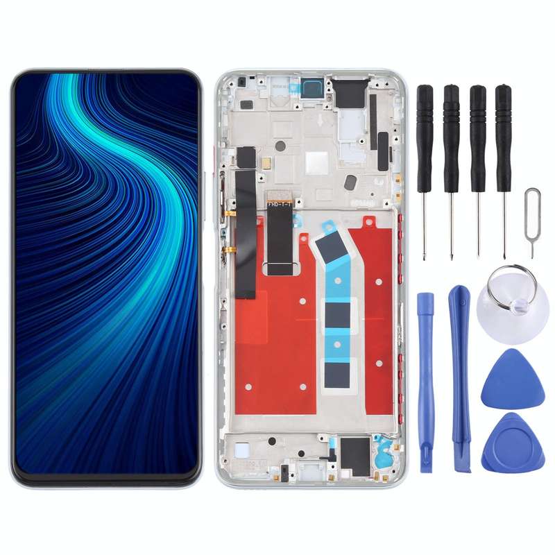 OEM LCD Screen for Honor X10 Pro Digitizer Full Assembly with Frame(Silver)