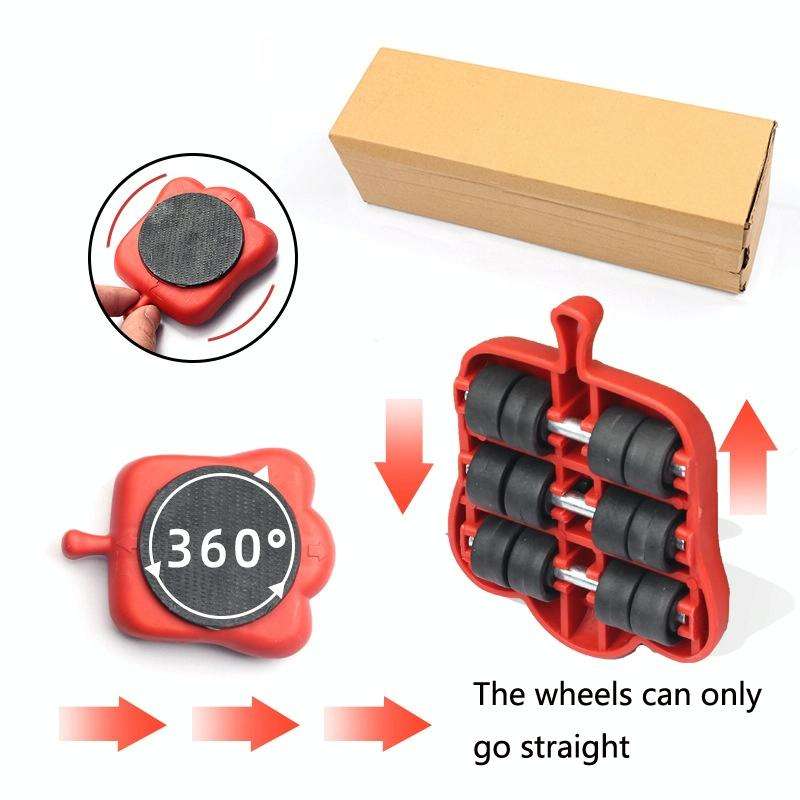 5 PCS / Set Mover Adjustable Height Moving Tool Set With Pry Type Heavy Furniture Moving Roller