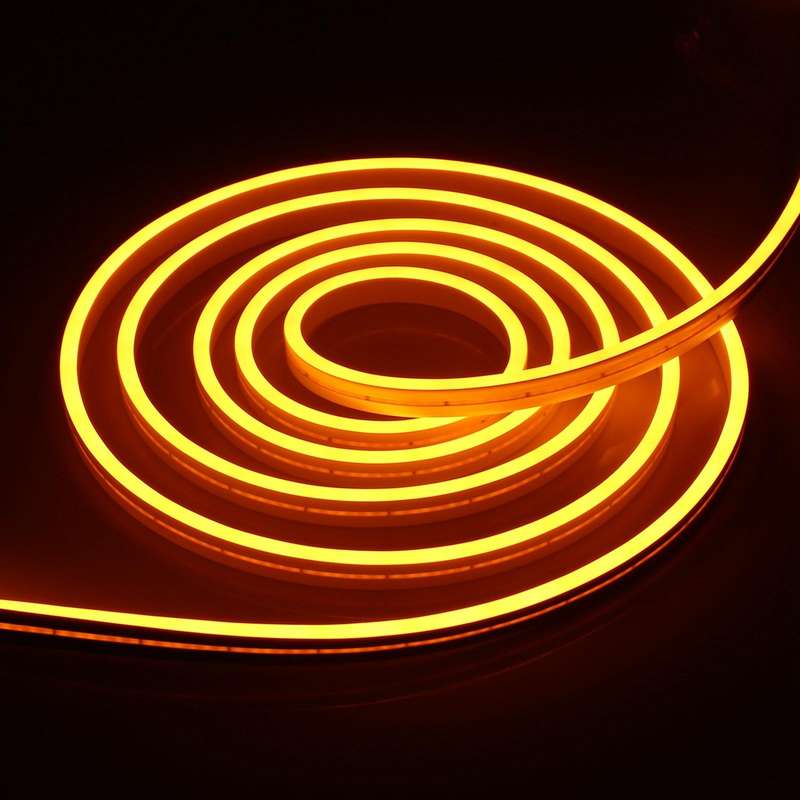 CJ-1206 12V 6A 5m IP65 Waterproof Silicone Neon LED Strip Light(Yellow)