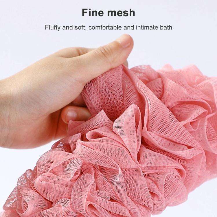 Thick Non-slip Long Handle Bath Brush Bath Rub(Pink)