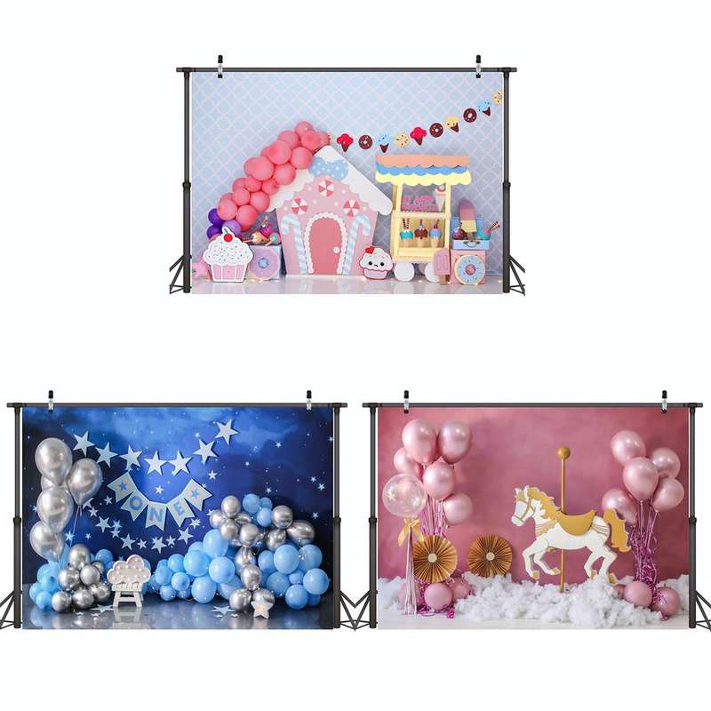 2.1m X 1.5m Birthday Party Shooting 3D Printed Background Cloth(4716)