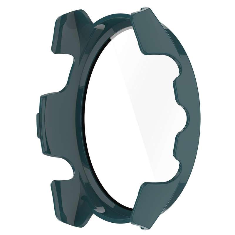 For Garmin Forerunner 265 PC + Tempered Glass Film Integrated Watch Protective Case(Pine Green)