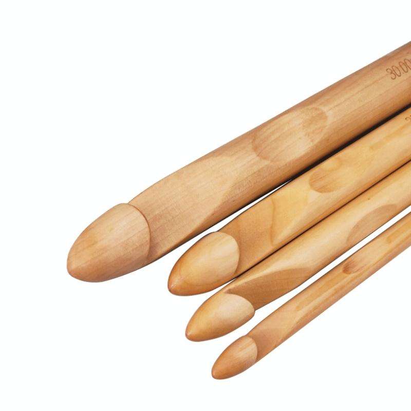 12 PCS Bamboo Handle Sweater Extra Thick Crochet Knitting Material Tools