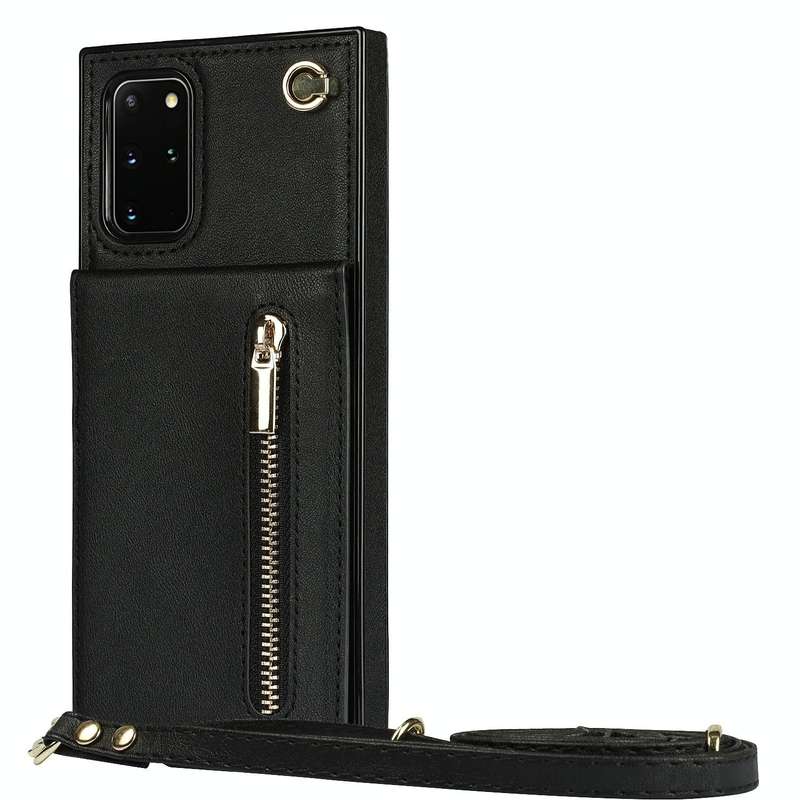 For Samsung Galaxy S20 Cross-body Zipper Square TPU+PU Back Cover Case with Holder & Card Slots &...