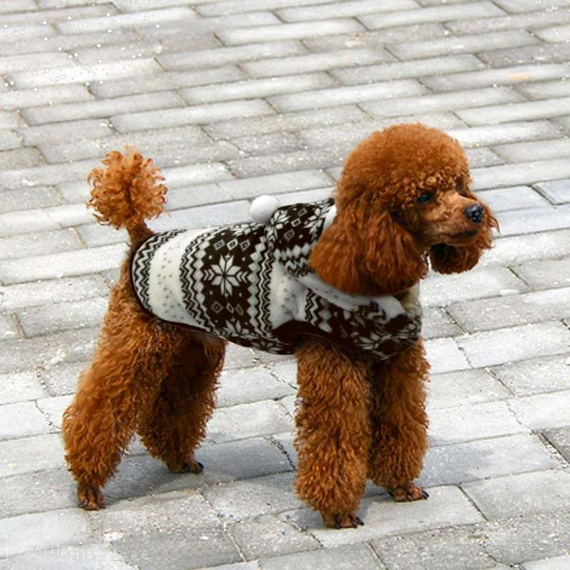 Pet Dog Christmas Costume Pet Snow Warm Coat, Size:L(Black)