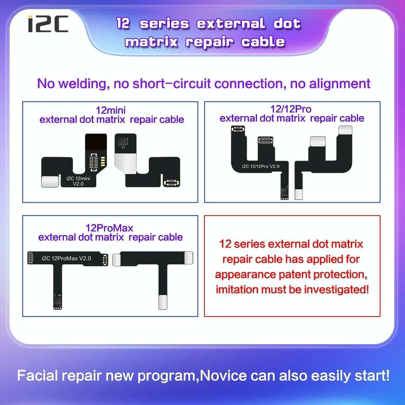 For iPhone 11 Pro / 11 Pro Max i2C MC12 SK-BOX Dot-matrix Flex Cable V2.0
