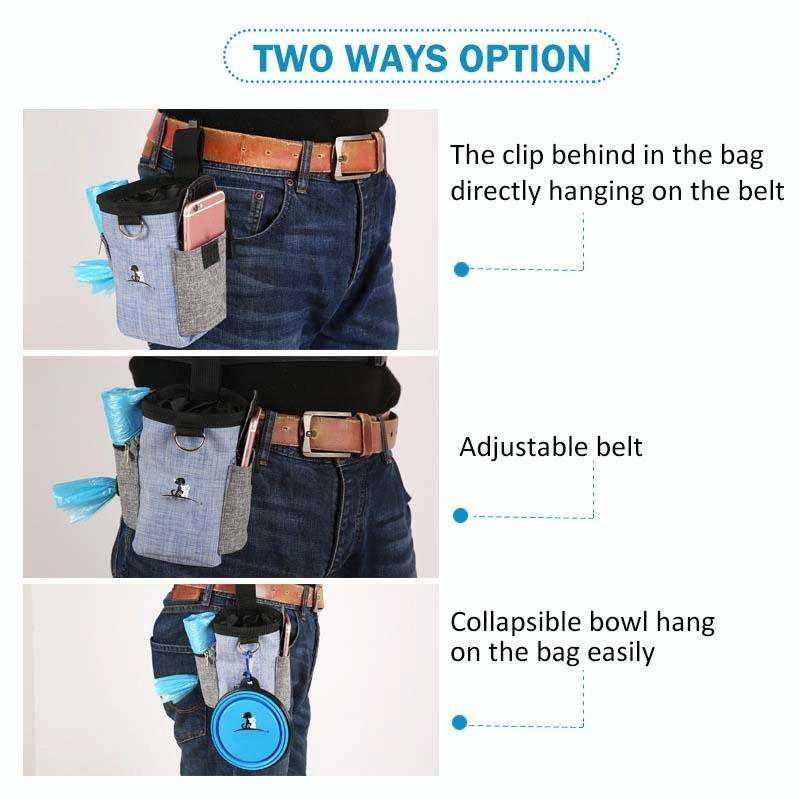 Dog Training Bag Outing Food Snacks Garbage Bag Dog Outing Training Waist Bag Pet Training Bag, S...