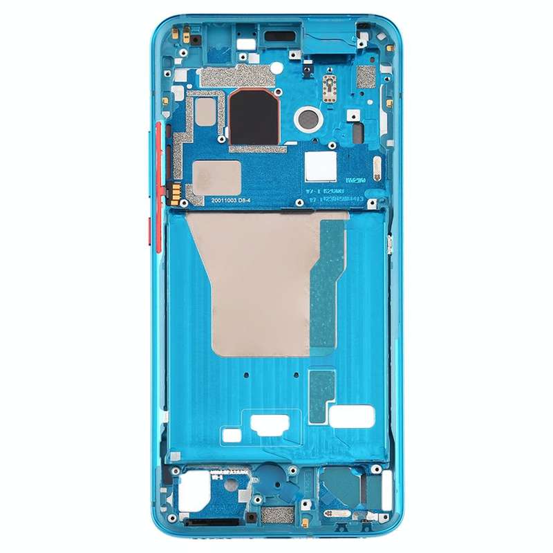 Front Housing LCD Frame Bezel Plate With Side Keys for Xiaomi Redmi K30 Pro (Blue)