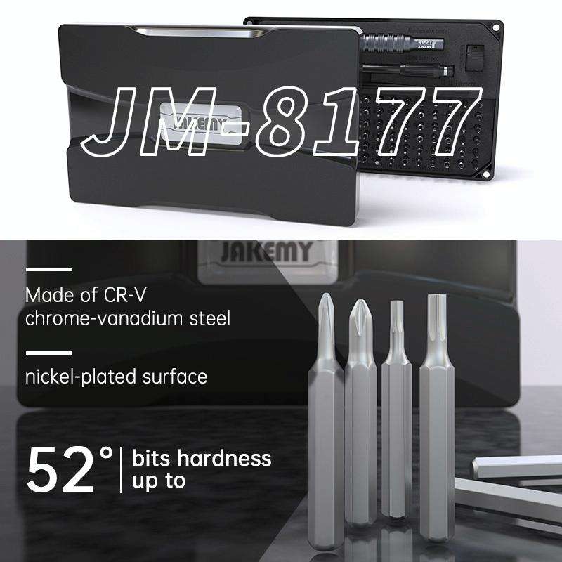 JAKEMY JM-8177 106 in 1 Screwdriver Bit Head Extension Rod Multi-functional Combination Repair To...