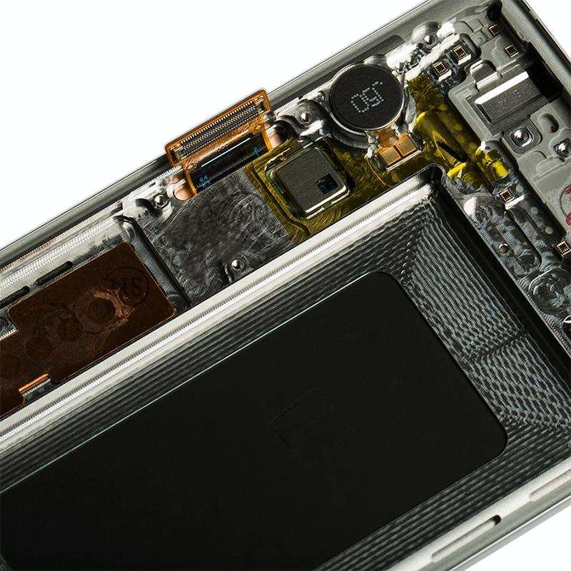 Original Super AMOLED LCD Screen with Frame for Galaxy S10 4G Digitizer Full Assembly (Black)