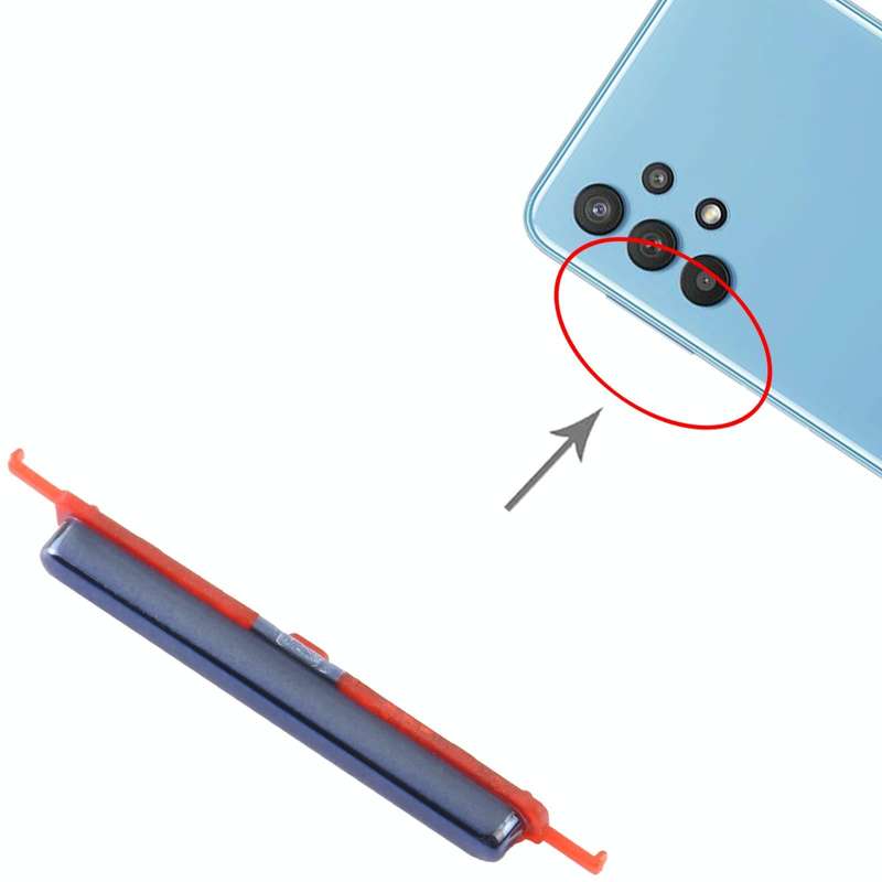 For Samsung Galaxy M33 5G / A32 5G SM-A326 SM-M336B 10pcs Power Button + Volume Control Button(Blue)