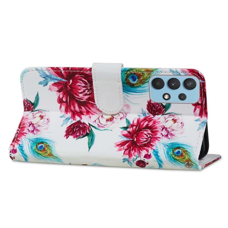 For Samsung Galaxy A32 4G Painted Pattern Horizontal Flip Leather Case with Holder & Card Slots &...