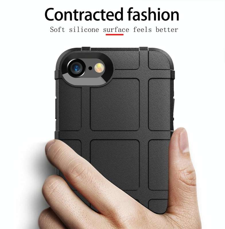 For iPhone SE 2022 / SE 2020 Full Coverage Shockproof TPU Case(Black)