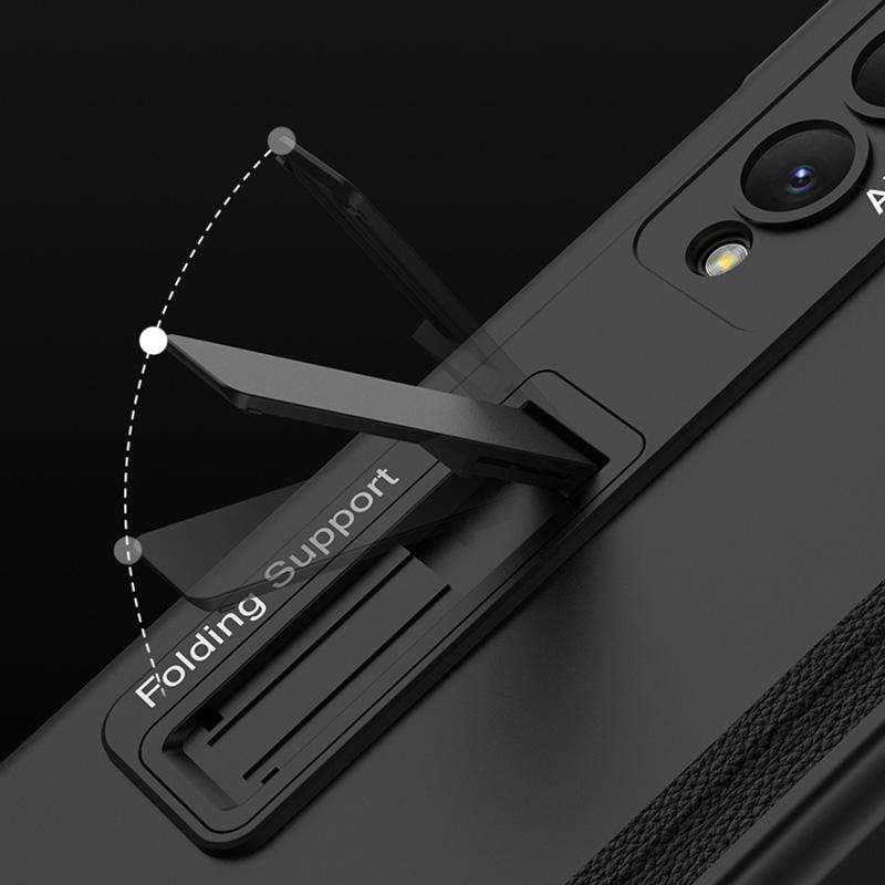 For Samsung Galaxy Z Fold4 GKK Magnetic Hinged Folding Full Phone Case(Black)