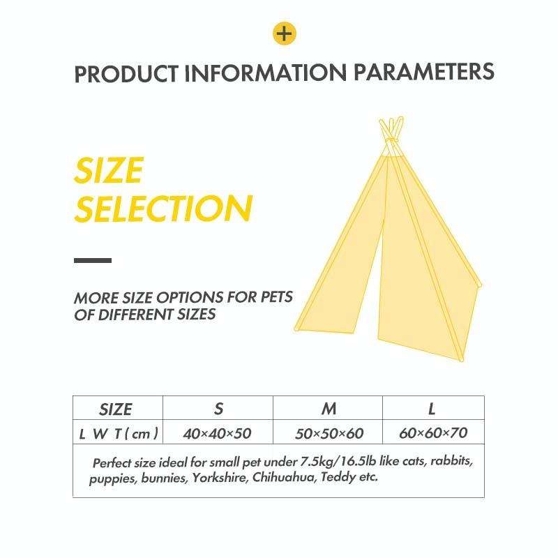 Pure White Pet Tent Nest For Small And Medium Dogs and Cats Foldable Playhouse, Style:Without Cus...