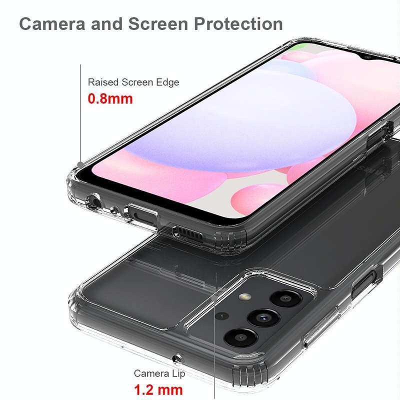 For Samsung Galaxy A13 4G Shockproof Scratchproof TPU + Acrylic Protective Phone Case(Black)