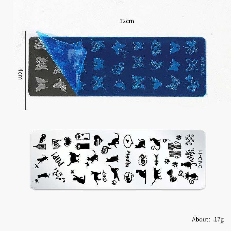 5 PCS Nail Art Print Template Nail Art Tools(OMQ-07)