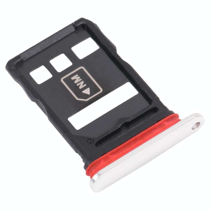 SIM Card Tray + NM Card Tray for Huawei Mate 40E 5G (Silver)
