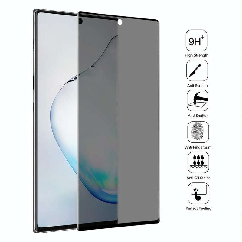 UV Full Cover Anti-spy Tempered Glass Film for Galaxy Note 10+