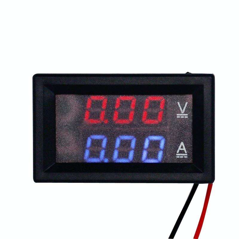 Dual-Display Voltage Current Meter Digital DC Voltage Meter, Specification: 10A (Red Blue)
