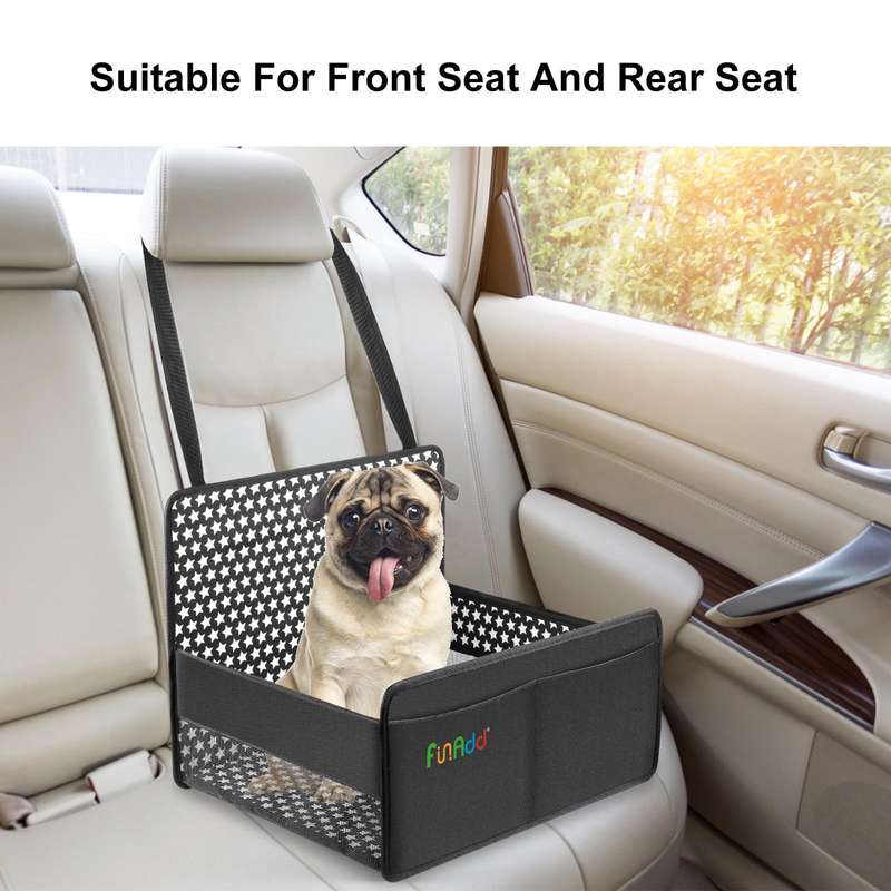 FunAdd Breathable and Foldable Pet Dog Car Basket Anti-dirty Waterproof Pad (Black)