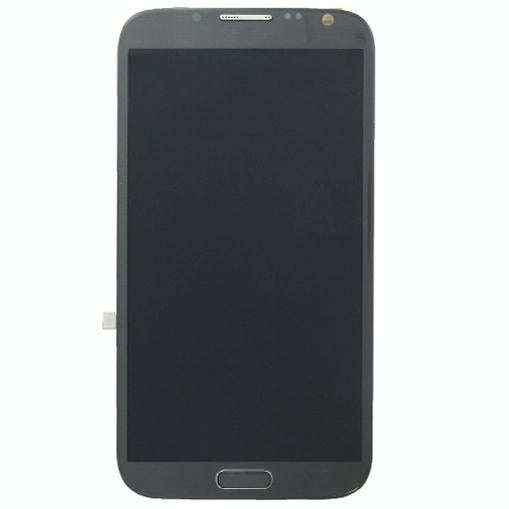 Original LCD Display + Touch Panel with Frame for Galaxy Note II / N7105(Grey)