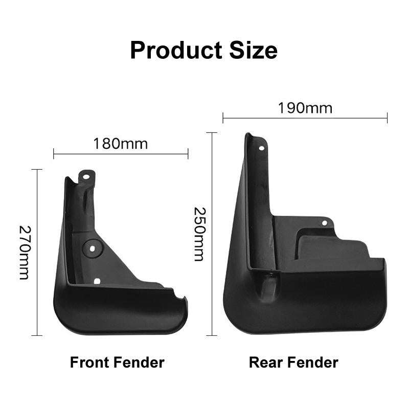For Toyota Corolla 2020-2023 US 4pcs/Set Car Auto Soft Plastic Splash Flaps Fender Guard