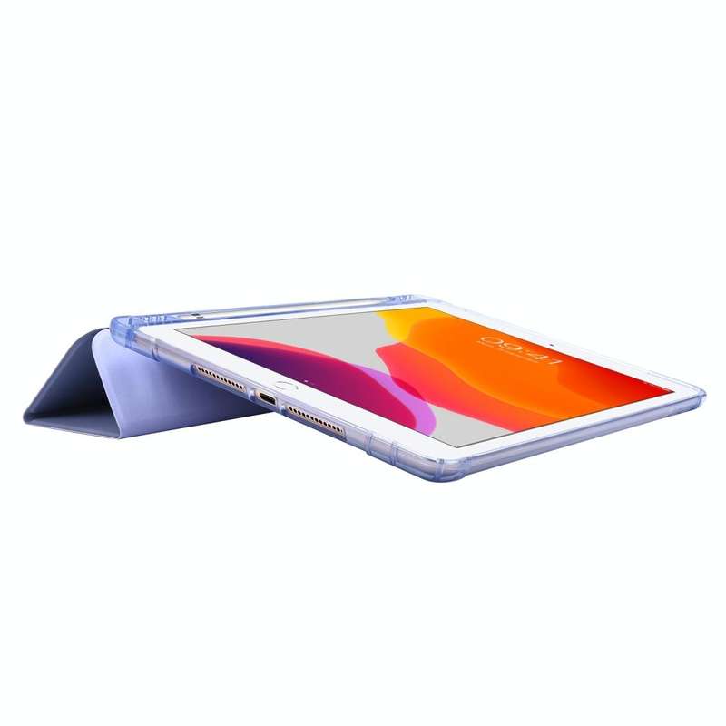 For iPad 10.2 2021 / 2020 / 2019 Airbag Horizontal Flip Leather Case with Three-fold Holder & Pen...