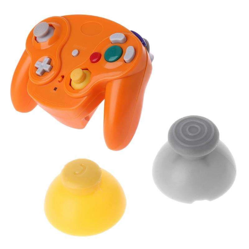 For Nintendo Gamecube NGC Controller 10pcs Joystick Cap Replacement Parts(Yellow)
