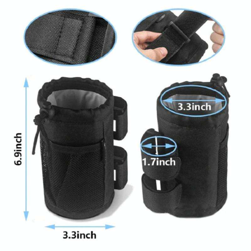 Bicycle Water Cup Holder Stroller Hanging Bottle Bag(Grey)