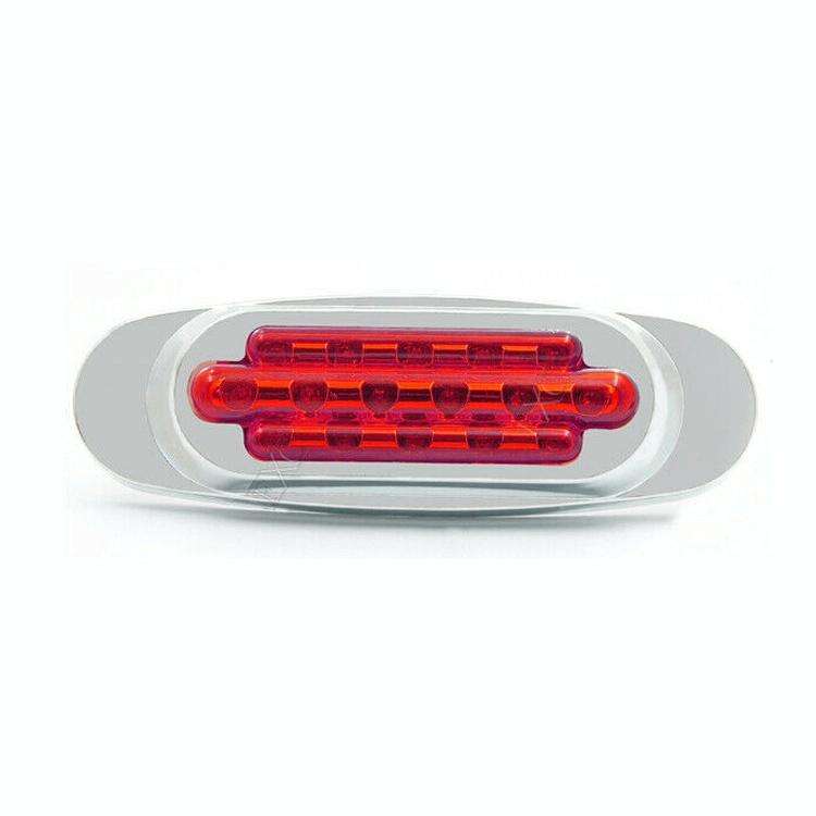 12-24V 16 LEDs Electroplating Side Lights Side Tail Lights Cargo Truck Modification Light, Colour...