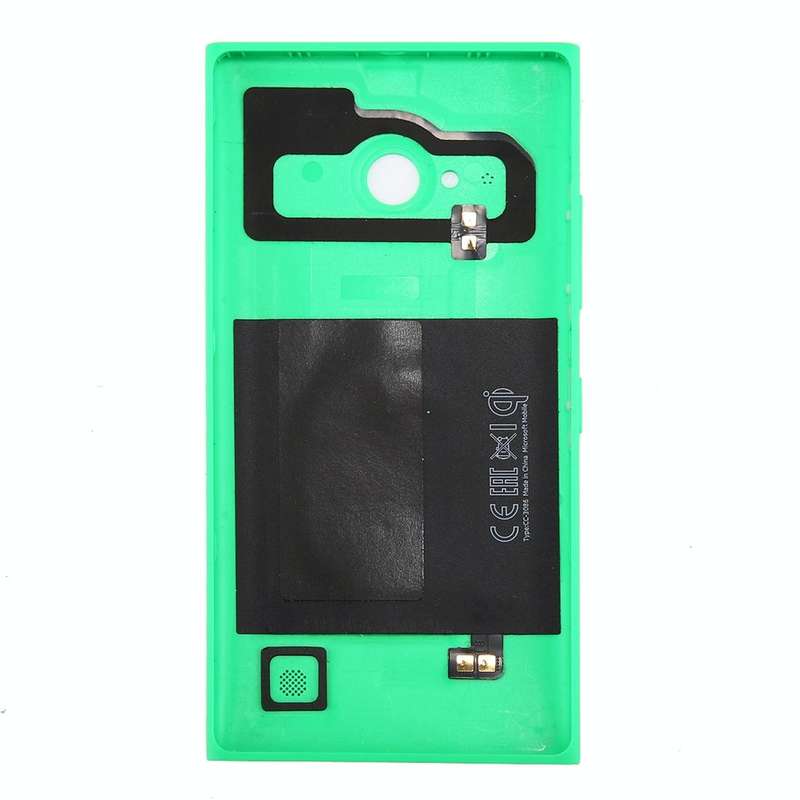 for Nokia Lumia 735 Solid Color NFC Battery Back Cover(Green)