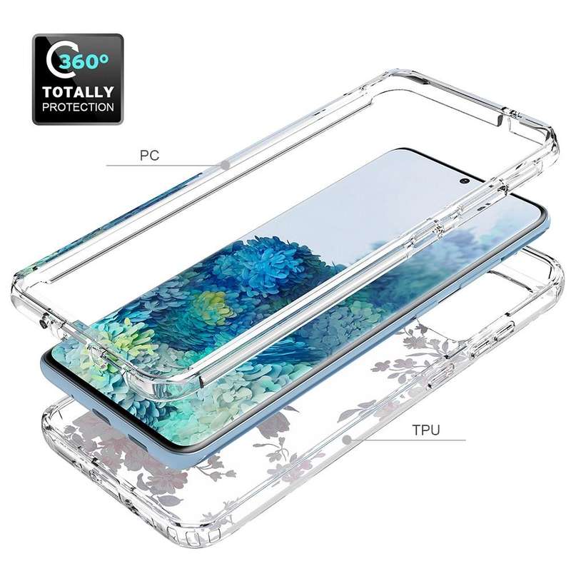 For Samsung Galaxy S20+ 2 in 1 High Transparent Painted Shockproof PC + TPU Protective Case(Rose)