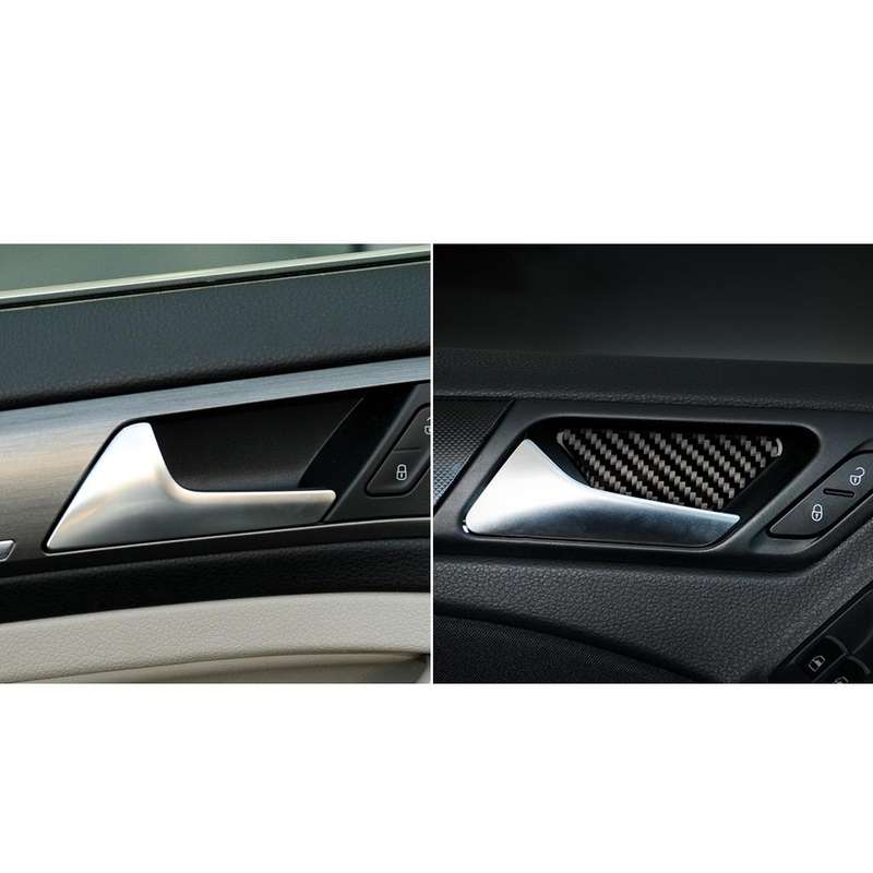 Carbon Fiber Car Inner Door Bowl Panel Decorative Sticker for Volkswagen Golf 6 2008-2012