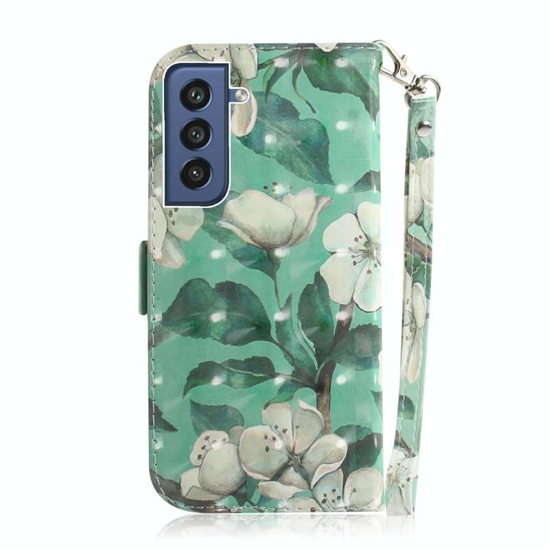 For Samsung Galaxy S21 FE 3D Colored Drawing Horizontal Flip Leather Case with Holder & Card Slot...