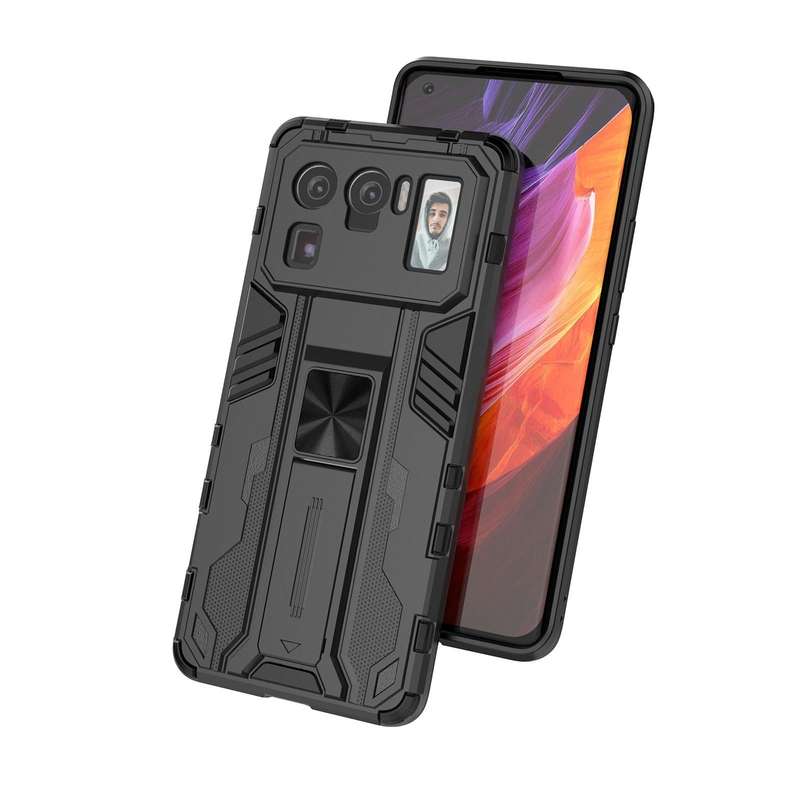 For Xiaomi Mi 11 Ultra Supersonic PC + TPU Shock-proof Protective Case with Holder(Black)