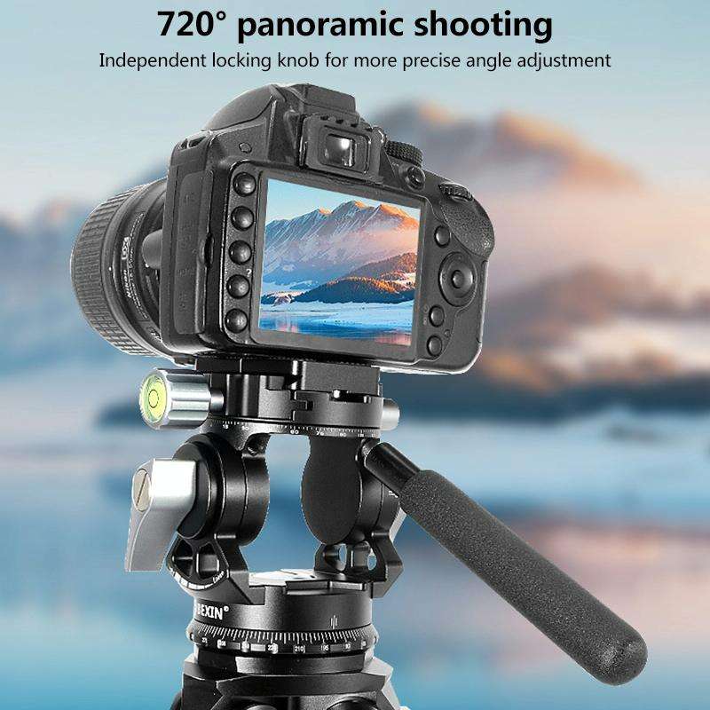 BEXIN DT-02S/S 2D 360 Degree Panorama Heavy Duty Tripod Action Fluid Drag Head with Quick Release...