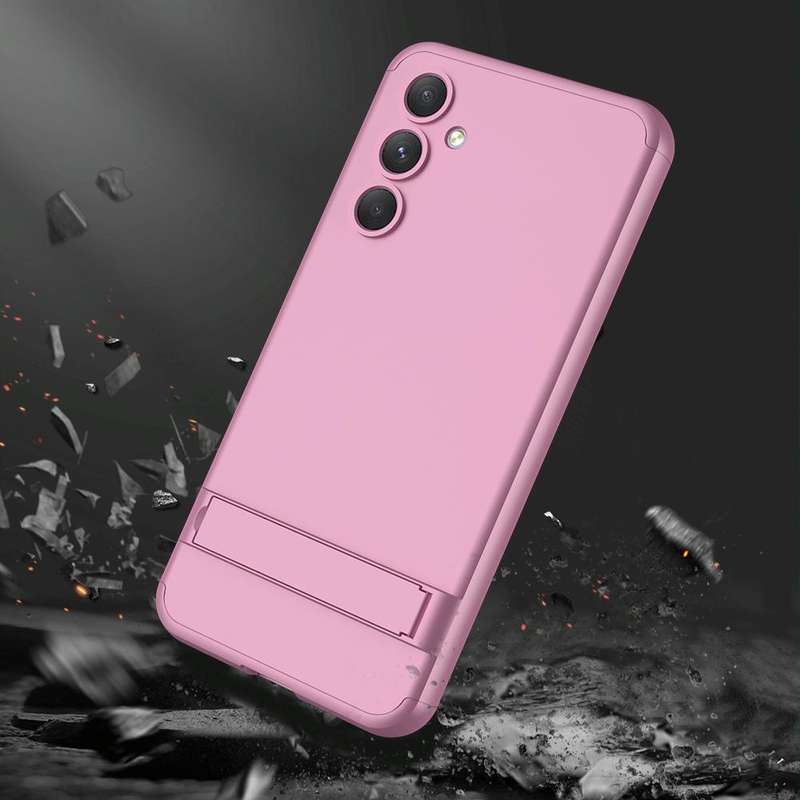For Samsung Galaxy S23 FE 5G GKK Three Stage Splicing Full Coverage PC Phone Case(Rose Gold)