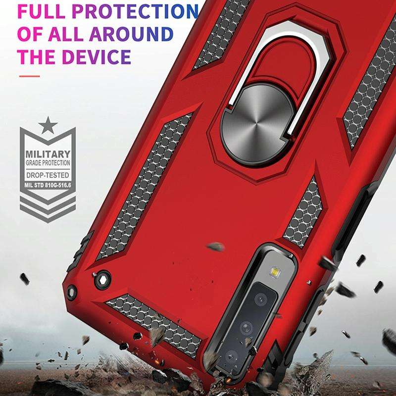 Sergeant Armor Shockproof TPU + PC Protective Case for Galaxy A7 2018, with 360 Degree Rotation H...