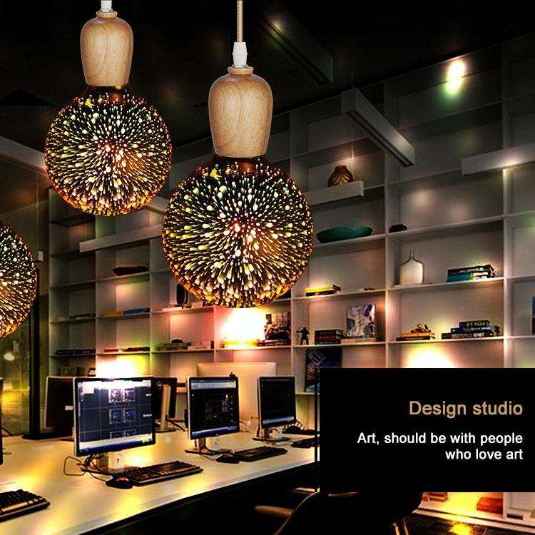 G95 E27 4W IP65 Waterproof Warm White 3D Fireworks LED Bulb, 2700K 48 LEDs SMD 2835 Vintage Atmos...