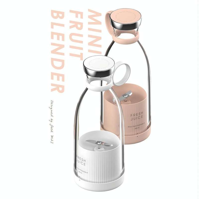 Wireless Charging Outdoor Portable Mini Electric Juicer (White)