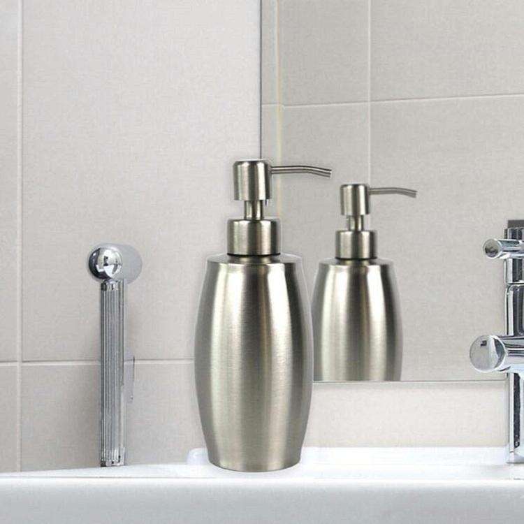 SH158 350ml Stainless Steel Soap Dispenser Oval Hand Sanitizer Bottle