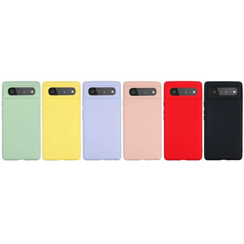 For Google Pixel 6 Pure Color Liquid Silicone Shockproof Full Coverage Case(Green)