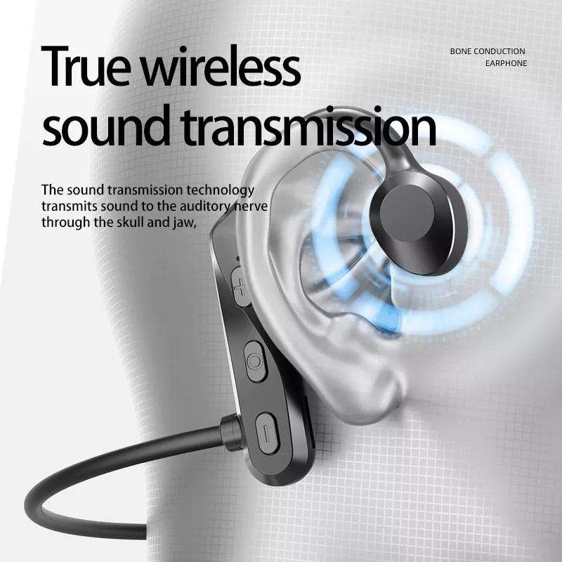 K69 Bluetooth Headset Sound Conduction Binoconic Business Sports Earphone(Pink)