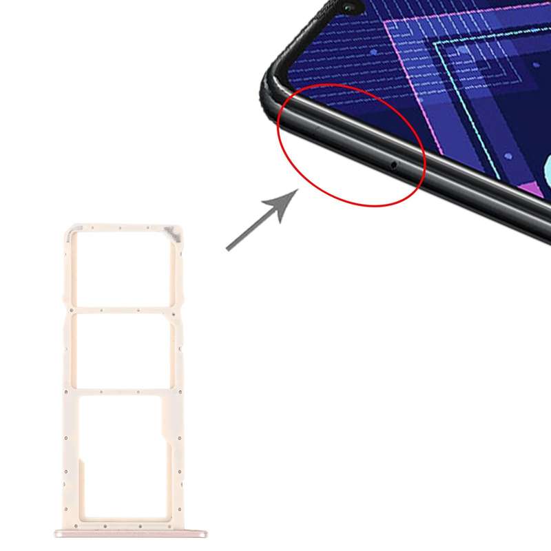 SIM Card Tray + SIM Card Tray + Micro SD Card Tray for Honor 8A 2020 (Gold)
