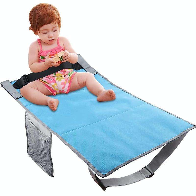 79 x 44cm Kids Airplane Seat Extender Portable Travel Seat Cushion(Blue)