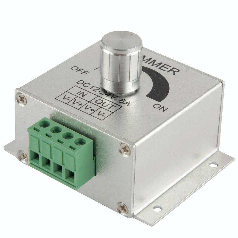 Aluminum Single Color Dimmer Switch LED Dimmer Controller for Strip Light DC12-24V, Output Curren...