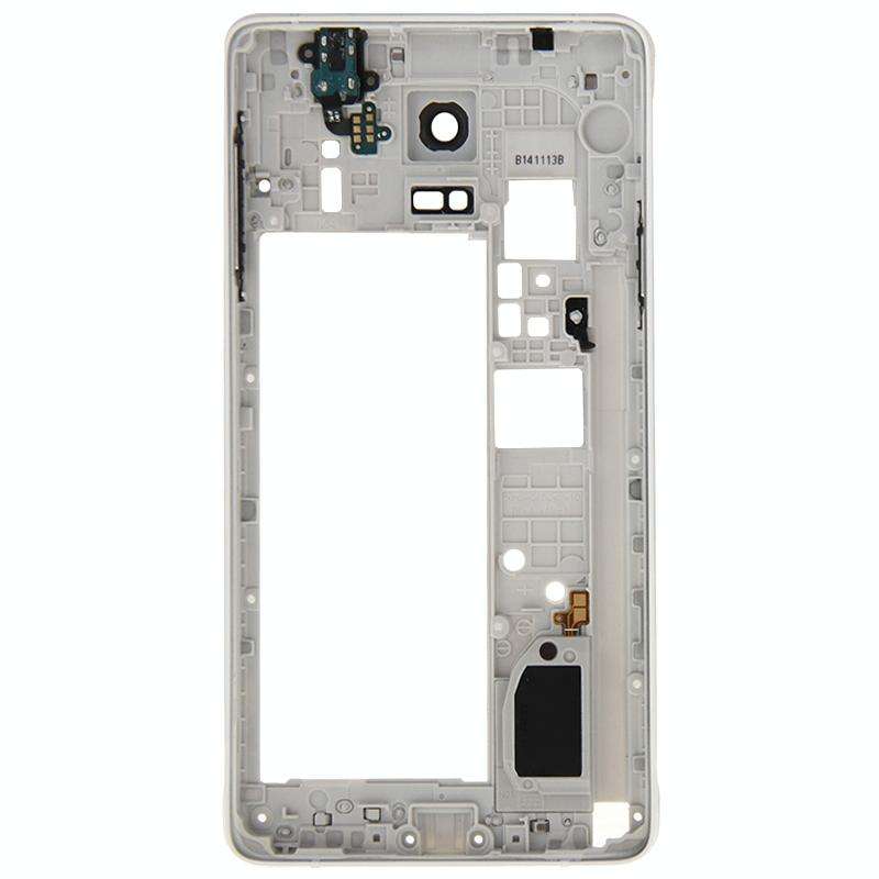 For Galaxy Note 4 / N910F Middle Frame Bezel Back Plate Housing Camera Lens Panel  (White)