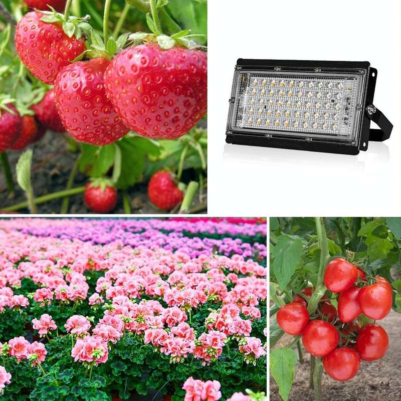 LED Plant Light Full Spectroscopy Waterproof Growth Lamp Three-wire Access 24 Beads 25W